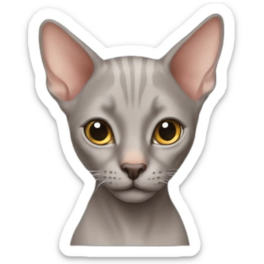 Hairless-cat-loafing sticker