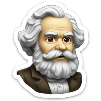 karl marx pinup sticker