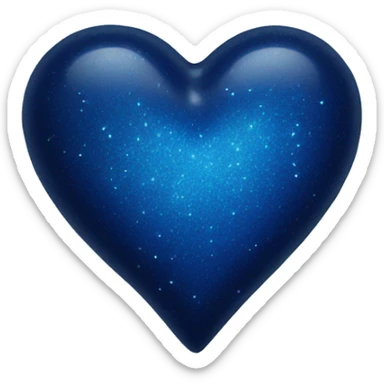 Dark blue heart with sparkles  sticker