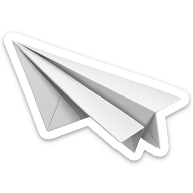 paper airplane sticker