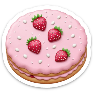 Strawberry cookie sticker