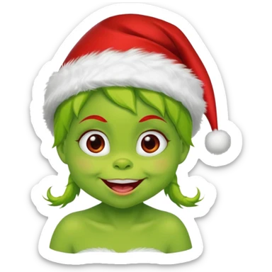 Grinch baby girl sticker