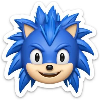 Sonic emoji well made like the original one without any mistakes sticker