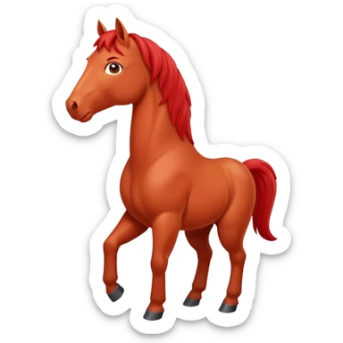 red horse 2026 year funny sticker