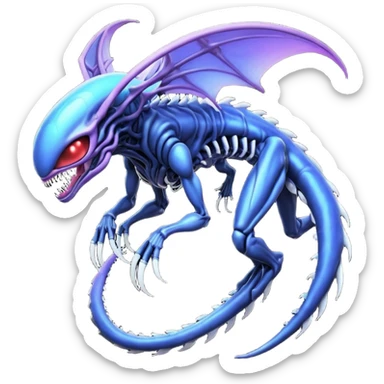 Abstract Venom-Xenomorph-Genesect-Lunala-ET-hybrid-fantasy-creature sticker