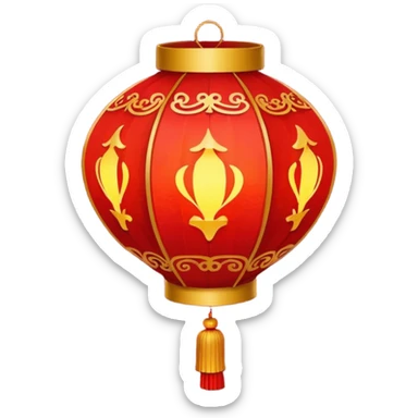 Chinese lantern sticker