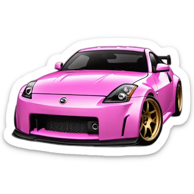 350z drift tuning pink sticker