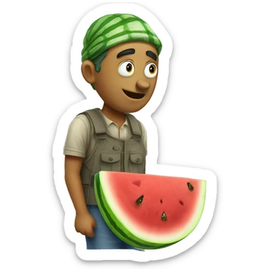 beggar watermelon sticker