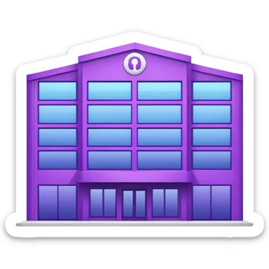 purple pickup point building sticker