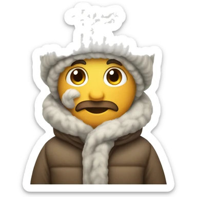 Cozy winter bef sticker