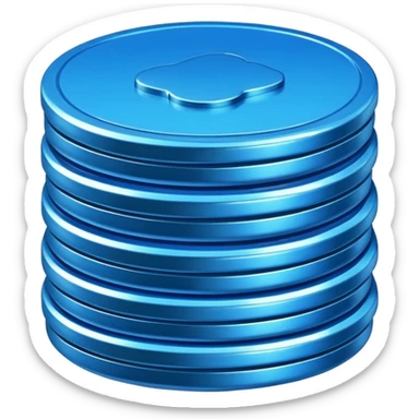 blue coins credit pack sticker
