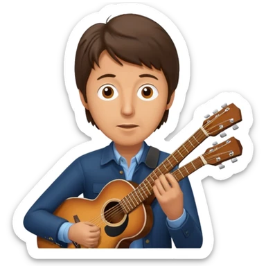 Paul McCartney playing guitar sticker