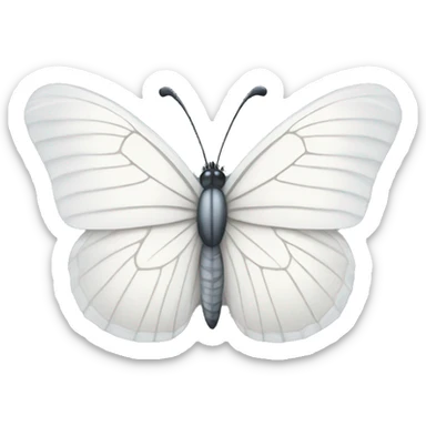 All White butterfly sticker