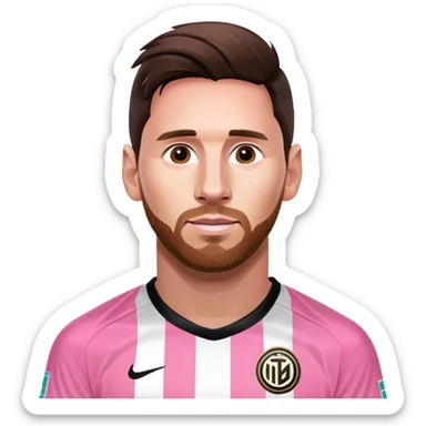 Messi con la jersey del Inter de Miami sticker