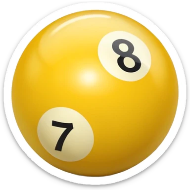 7 numbered billiard ball  sticker