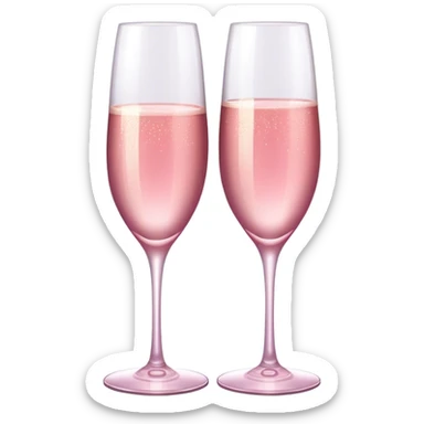 pretty pink champagne glasses sticker