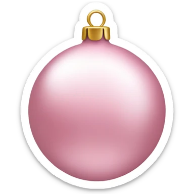Light Pink Christmas bauble sticker