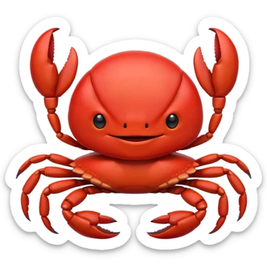 cute toon crab with helmet sticker