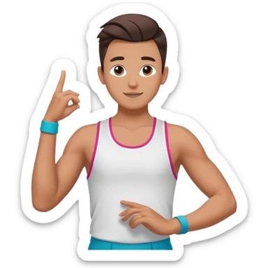 boy tiktok dance half body no tiktok logo sticker