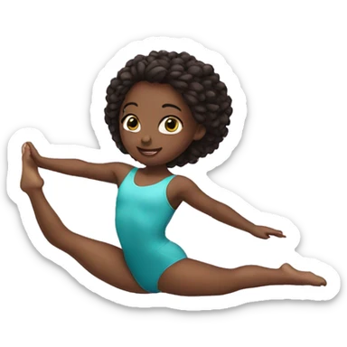 Girl doing gymnastic sticker