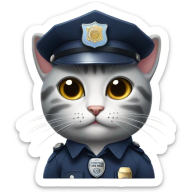 Cat cop  sticker