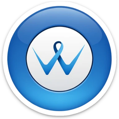 a logo of a club called wish fc blue and white and black sticker