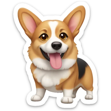 Tan corgi sticker