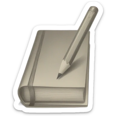 1950 pencil illustrated book sticker