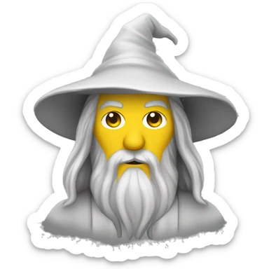 Gandalf with yellow clothes and yellow vinyl sticker