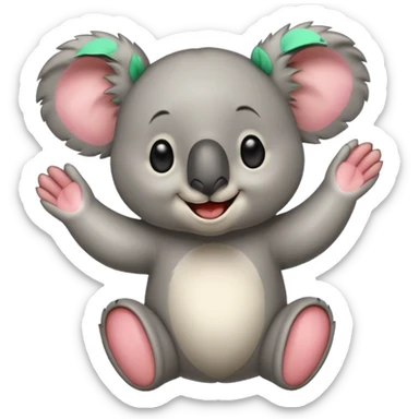 Koala celebrating  sticker