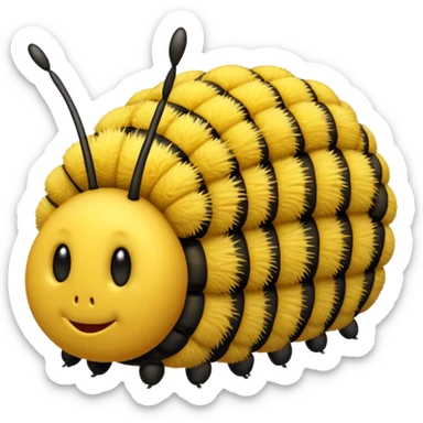 Caterpillar Yellow Insect sticker