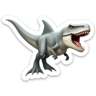 Dino shark sticker