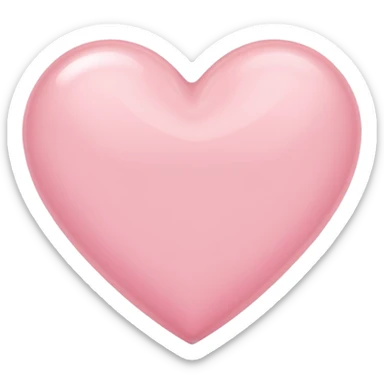 light pink heart sticker