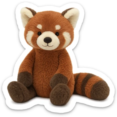 jellycat stuffed plush red panda sticker