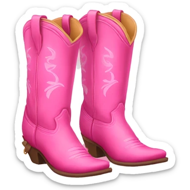 pink cowgirl boots sticker