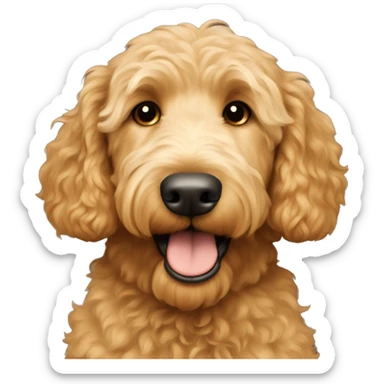 golden doodle toasting brown sticker