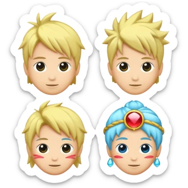 luzes japonesas roxas e ciano sticker