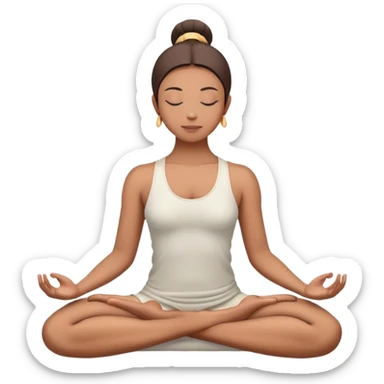 person in lotus position meditation yoga pose sticker