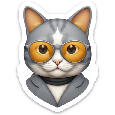 Cat with sunglasses sticker