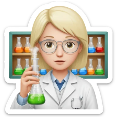 Interim student working in a pharmacie sticker