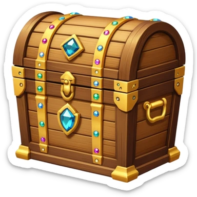 treasure chest with gems in it sticker