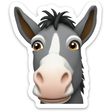 Because fed donkey sticker