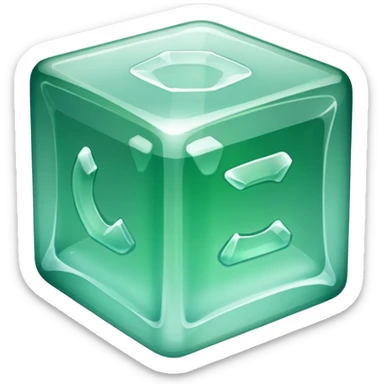 green ice cube  sticker