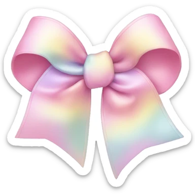 pastel bow sticker