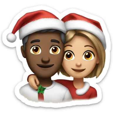 Couple, christmas, celebrate sticker
