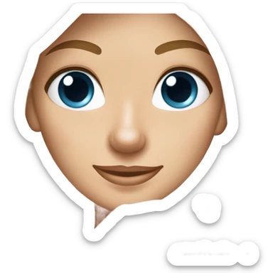 62 year Old blue eyed blonde lady with long straight hair with dark brown Cockapoo puppy dog sticker