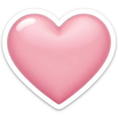 light pink heart sticker