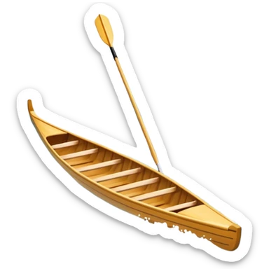 An icon showing a close-up of crossed oars, a sleek racing shell, and rippling water, symbolizing rowing. The design includes droplets in motion and a streamlined boat tip cutting through waves. Transparent background emphasizes strength, precision, and the spirit of competitive rowing sticker
