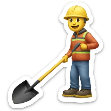 Plastic Kids shovel  sticker