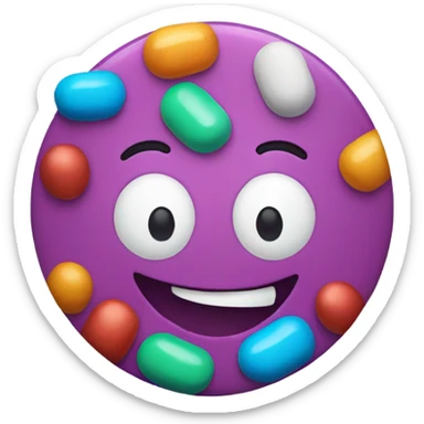 happy candy pill sticker